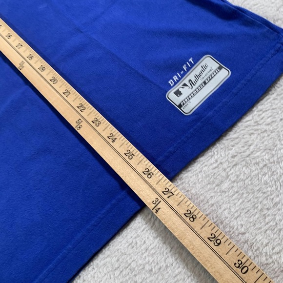 Texas Rangers Shirt Mens Medium Blue MLB Baseball Nike Dri Fit Performance Tee - Picture 8 of 13